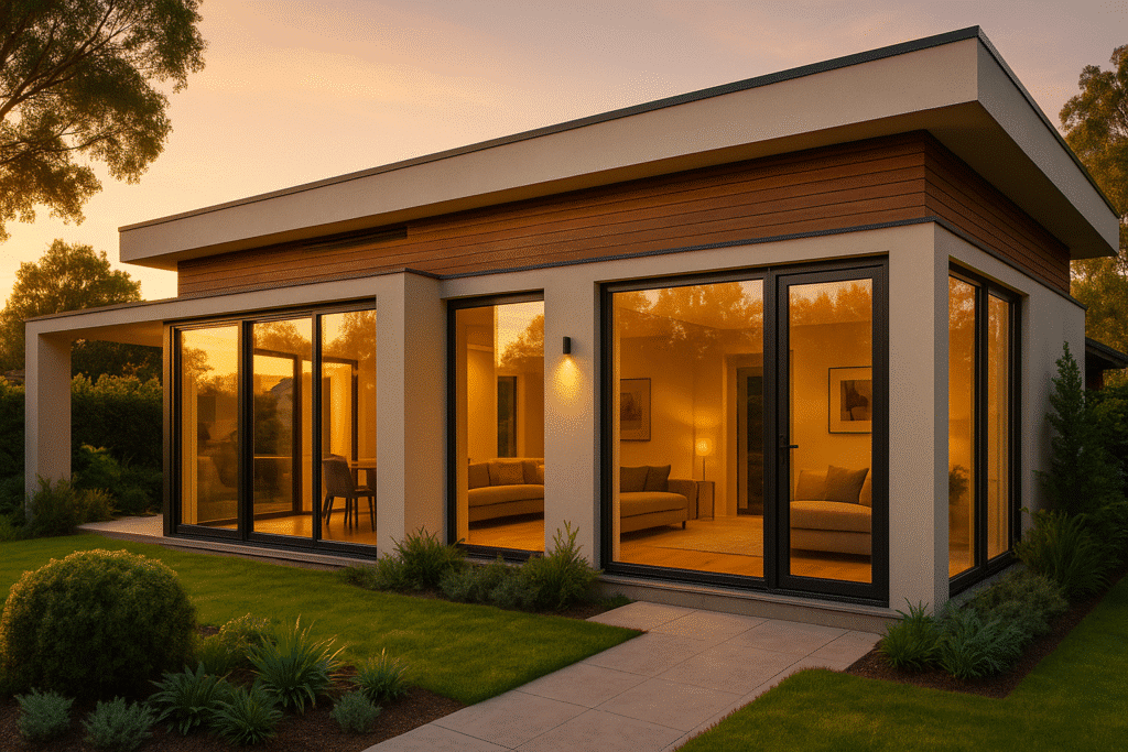 Brisbane home with glazed windows and doors