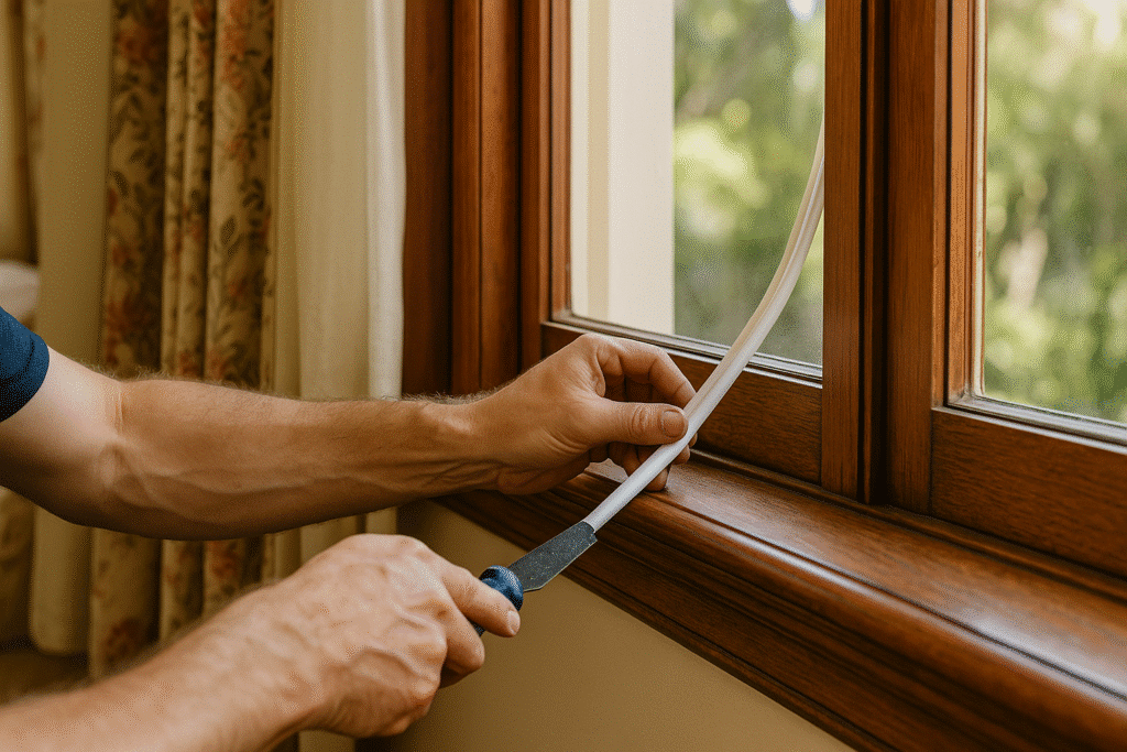 Draught-proofing a window