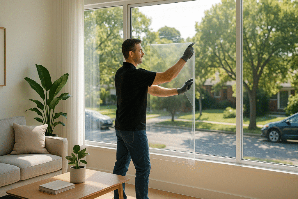 Application of invisible window insulation